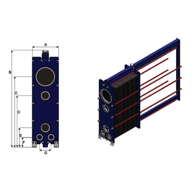 OEM roestvrijstalen condensatorplaatwarmtewisselaar voor de marine