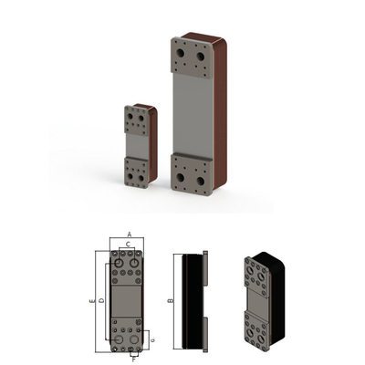 Koelonderdelen Warmtewisselaar Compressor Olie koeler Brazed Plate Heat Exchanger