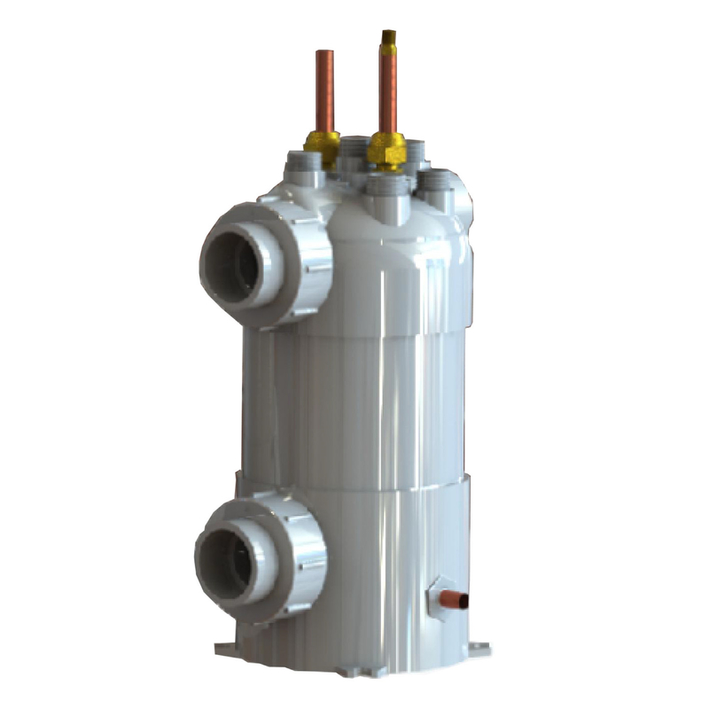 PVC titanium koel zwembad warmtewisselaar warmtepomp voor warm water