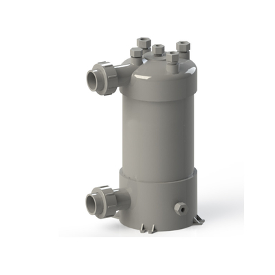 Duurzame PVC-warmtewisselaar met titaniumbuis en PVC-schelp voor verschillende industriële toepassingen