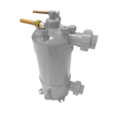 Titanium PVC schelpwarmtewisselaar voor zeewatersystemen met hoge stroom voor zwembadwarmtepompen